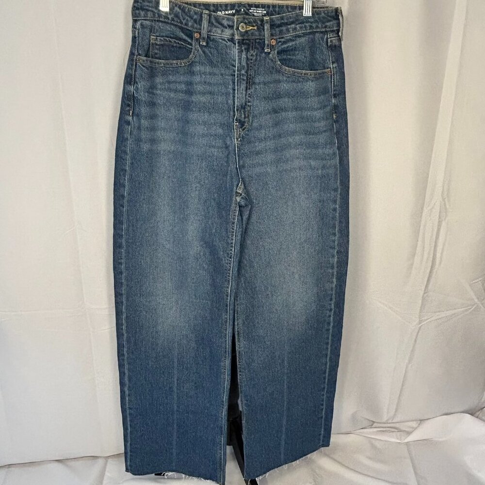 Old Navy Sky High Wide Leg Jeans Womens Size 8 Tall
